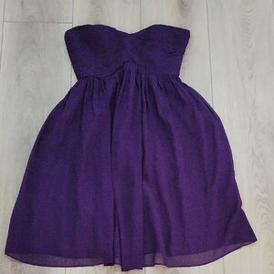Donna Morgan Purple Strapless Dress